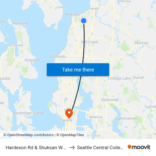 Hardeson Rd & Shuksan Way to Seattle Central College map