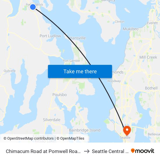 Chimacum Road at Pomwell Road (County Jail) to Seattle Central College map
