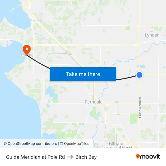 Guide Meridian at Pole Rd to Birch Bay map