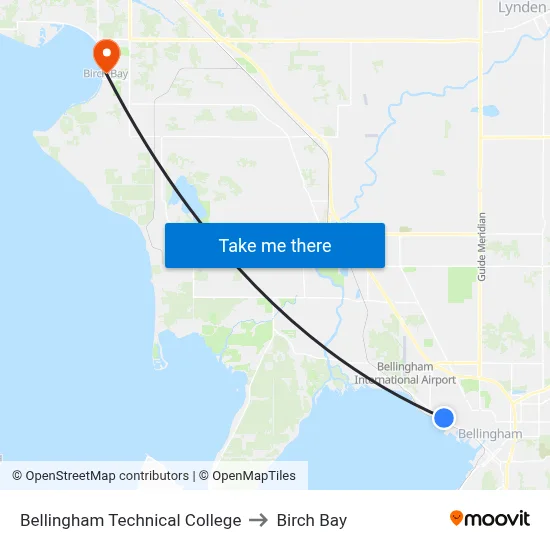 Bellingham Technical College to Birch Bay map