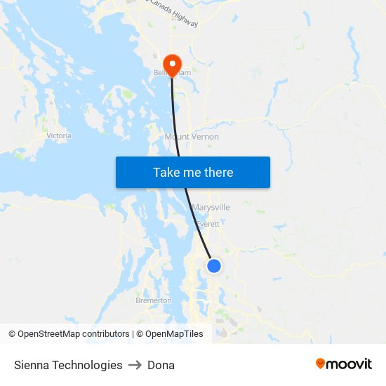Sienna Technologies to Dona map