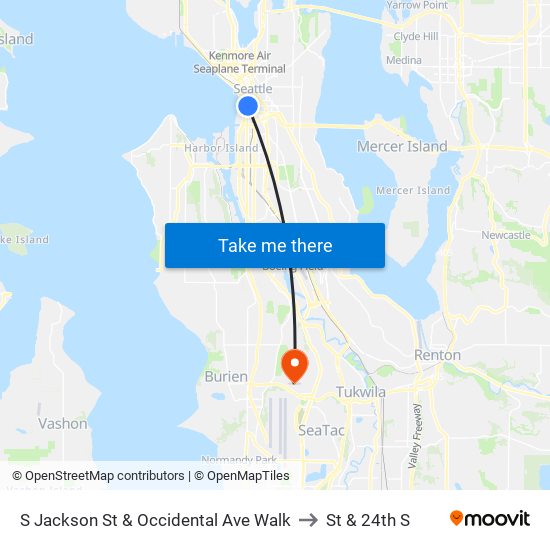 S Jackson St & Occidental Ave Walk to St & 24th S map