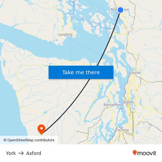 York to Axford map