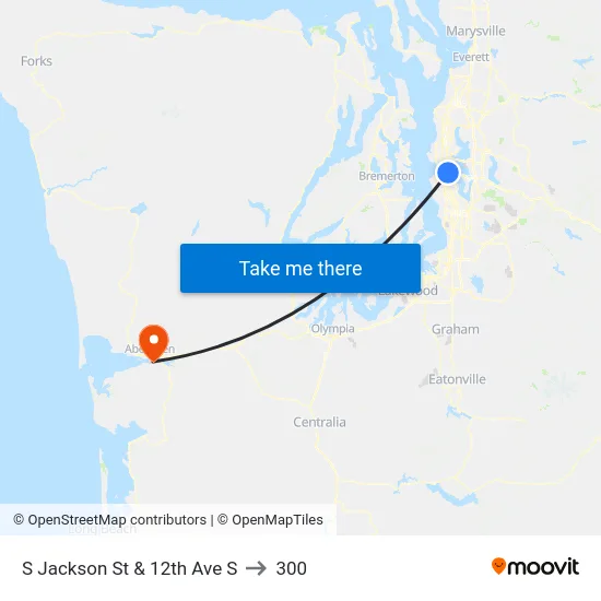 S Jackson St & 12th Ave S to 300 map