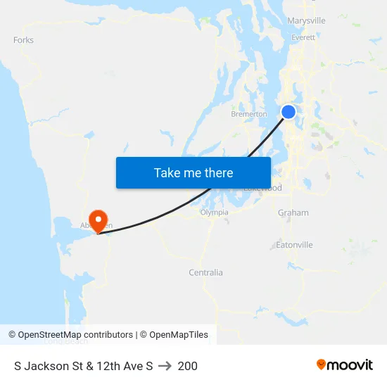 S Jackson St & 12th Ave S to 200 map