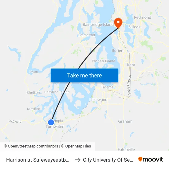 Harrison at Safewayeastbound to City University Of Seattle map