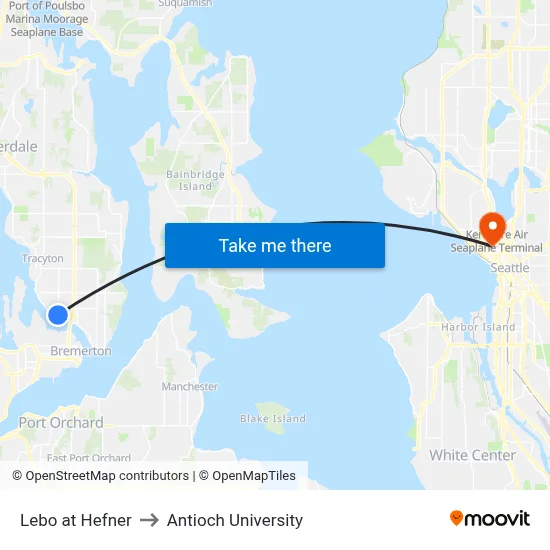 Lebo at Hefner to Antioch University map