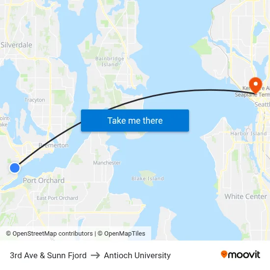3rd Ave & Sunn Fjord to Antioch University map
