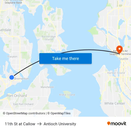 11th St at Callow to Antioch University map