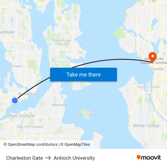 Charleston Gate to Antioch University map