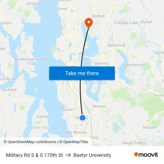 Military Rd S & S 170th St to Bastyr University map
