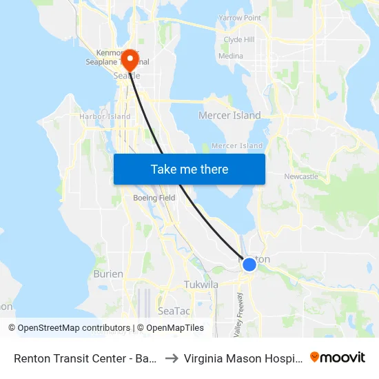 Renton Transit Center - Bay 7 to Virginia Mason Hospital map