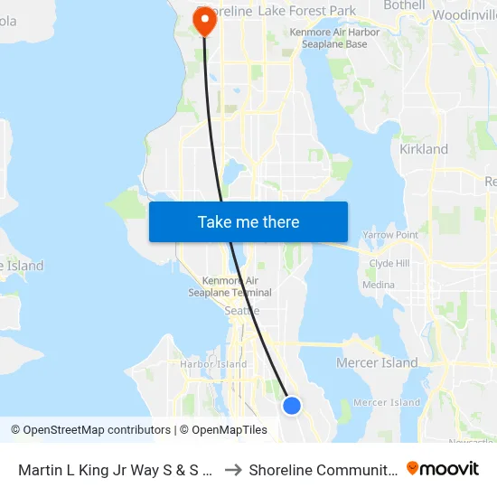 Martin L King Jr Way S & S Edmunds St to Shoreline Community College map