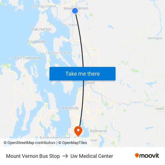 Mount Vernon Bus Stop to Uw Medical Center map