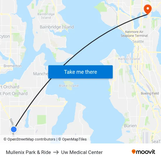 Mullenix Park & Ride to Uw Medical Center map