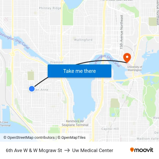 6th Ave W & W Mcgraw St to Uw Medical Center map