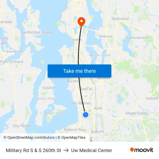 Military Rd S & S 260th St to Uw Medical Center map
