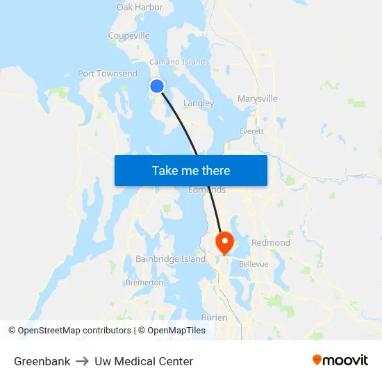 Greenbank to Uw Medical Center map