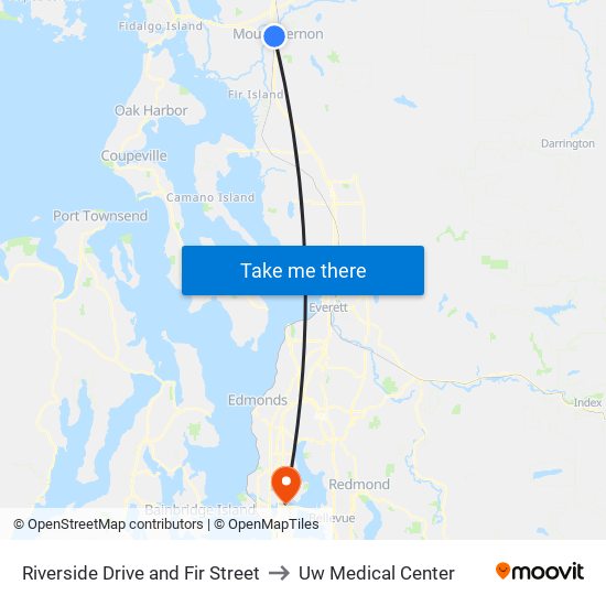 Riverside Drive and Fir Street to Uw Medical Center map