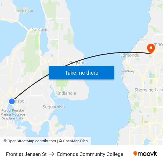 Front at Jensen St to Edmonds Community College map