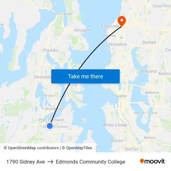 1790 Sidney Ave to Edmonds Community College map