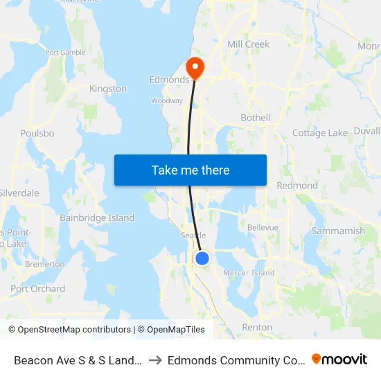 Beacon Ave S & S Lander St to Edmonds Community College map