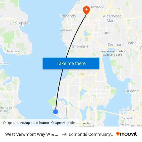 West Viewmont Way W & W Raye St to Edmonds Community College map