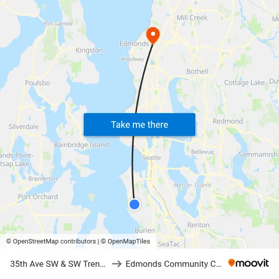 35th Ave SW & SW Trenton St to Edmonds Community College map