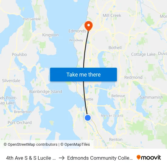 4th Ave S & S Lucile St to Edmonds Community College map