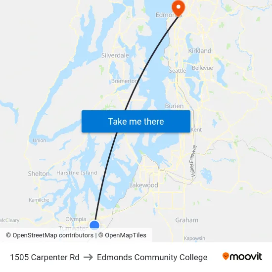 1505 Carpenter Rd to Edmonds Community College map
