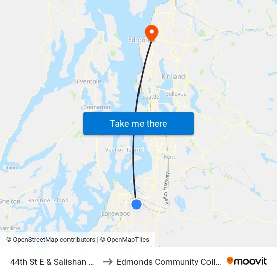 44th St E & Salishan Blvd to Edmonds Community College map