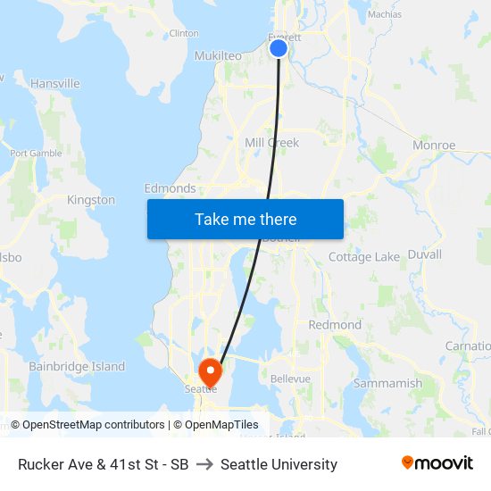 Rucker Ave & 41st St - SB to Seattle University map
