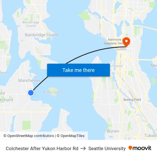 Colchester After Yukon Harbor Rd to Seattle University map