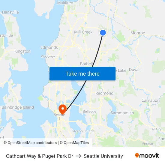 Cathcart Way & Puget Park Dr to Seattle University map