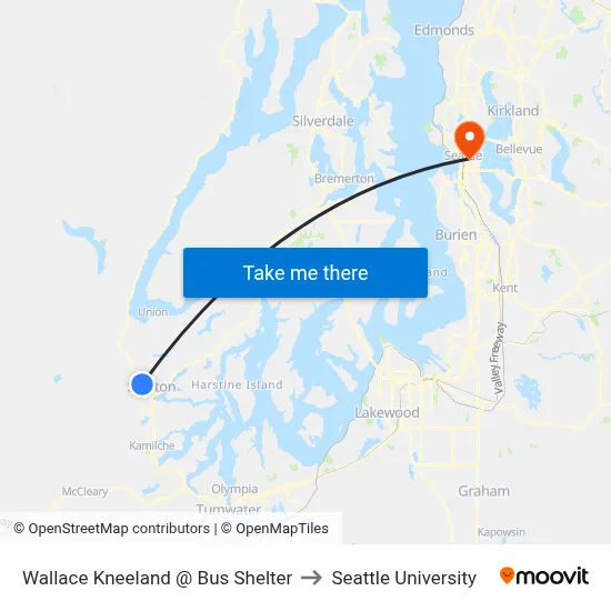 Wallace Kneeland @  Bus Shelter to Seattle University map