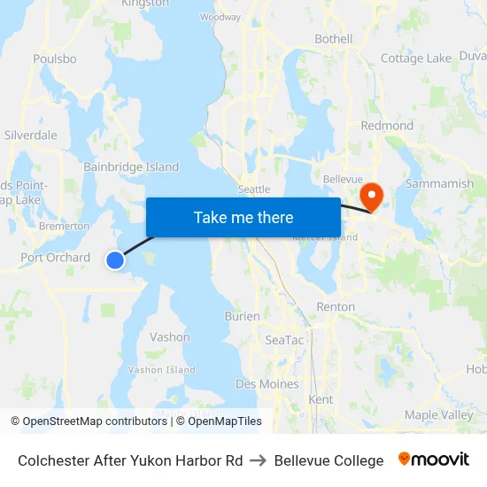 Colchester After Yukon Harbor Rd to Bellevue College map