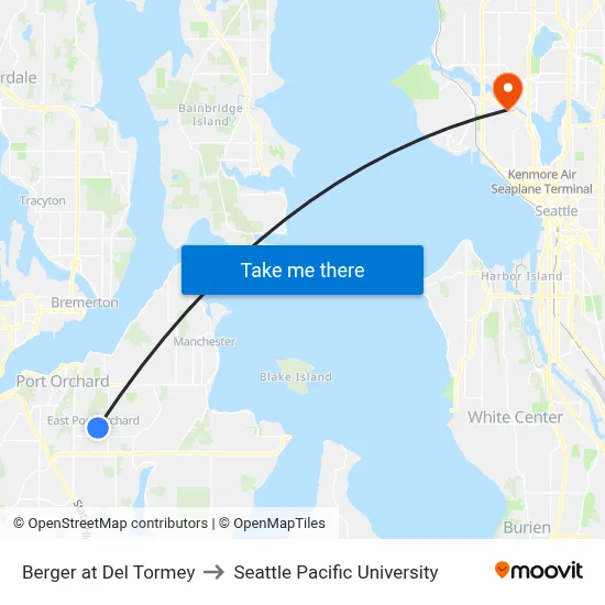 Berger at Del Tormey to Seattle Pacific University map