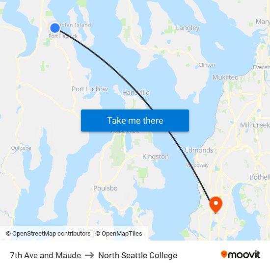 7th Ave and Maude to North Seattle College map