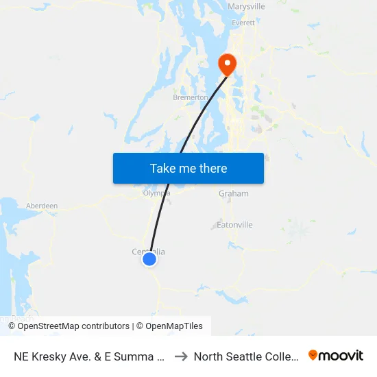 NE Kresky Ave. & E Summa St. to North Seattle College map