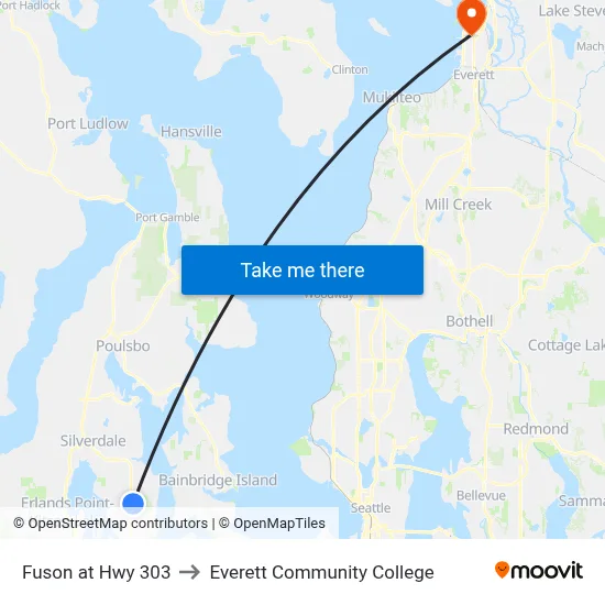 Fuson at Hwy 303 to Everett Community College map