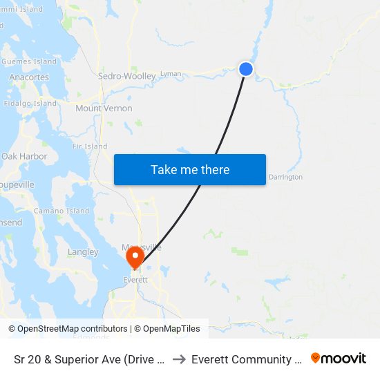 Sr 20 & Superior Ave (Drive In & Gas) to Everett Community College map