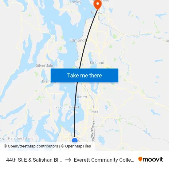 44th St E & Salishan Blvd to Everett Community College map