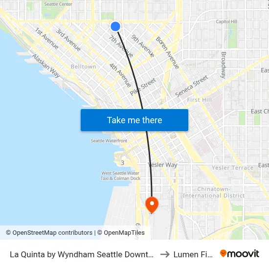 La Quinta by Wyndham Seattle Downtown to Lumen Field map
