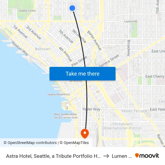 Astra Hotel, Seattle, a Tribute Portfolio Hotel by Marriott to Lumen Field map