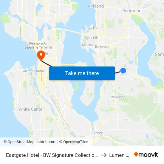 Eastgate Hotel - BW Signature Collection, Bellevue to Lumen Field map