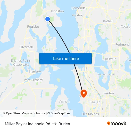 Miller Bay at Indianola Rd to Burien map