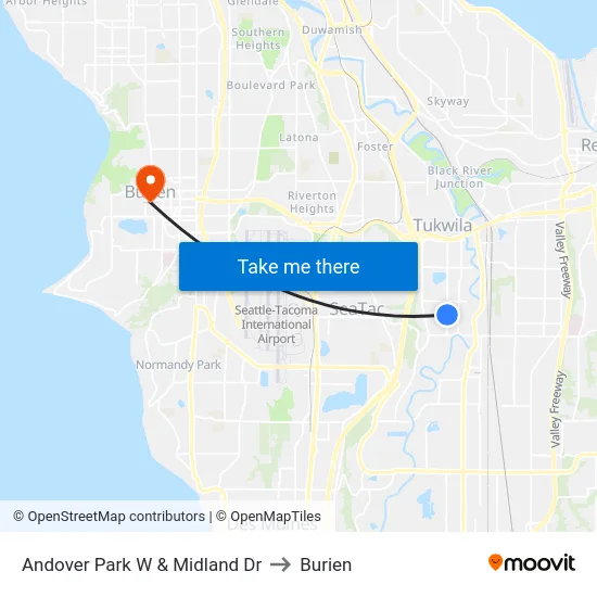 Andover Park W & Midland Dr to Burien map