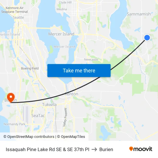 Issaquah Pine Lake Rd SE & SE 37th Pl to Burien map