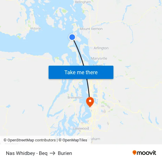 Nas Whidbey - Beq to Burien map