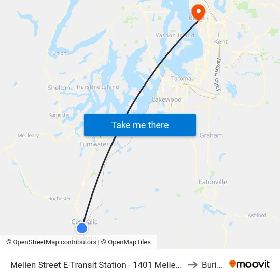 Mellen Street E-Transit Station - 1401 Mellen St. to Burien map